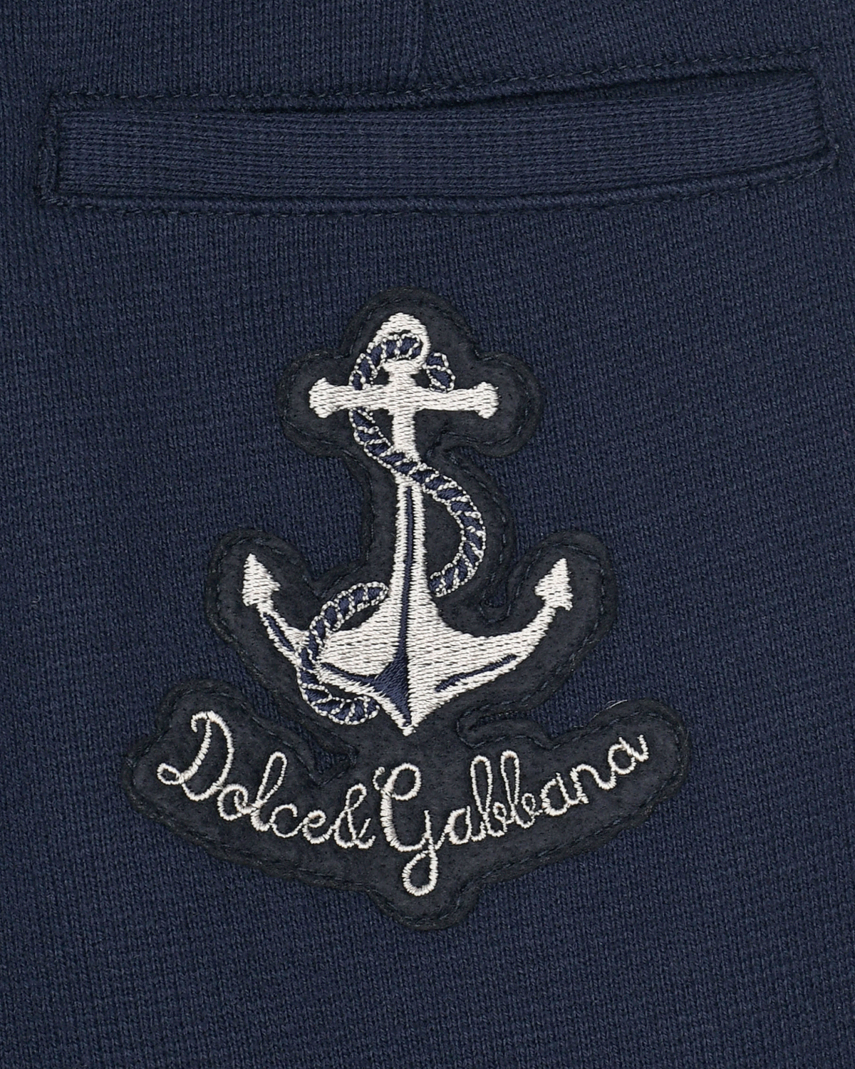 Темно-синие брюки с патчами в морском стиле Dolce&Gabbana детское, размер 140, цвет синий - фото 4