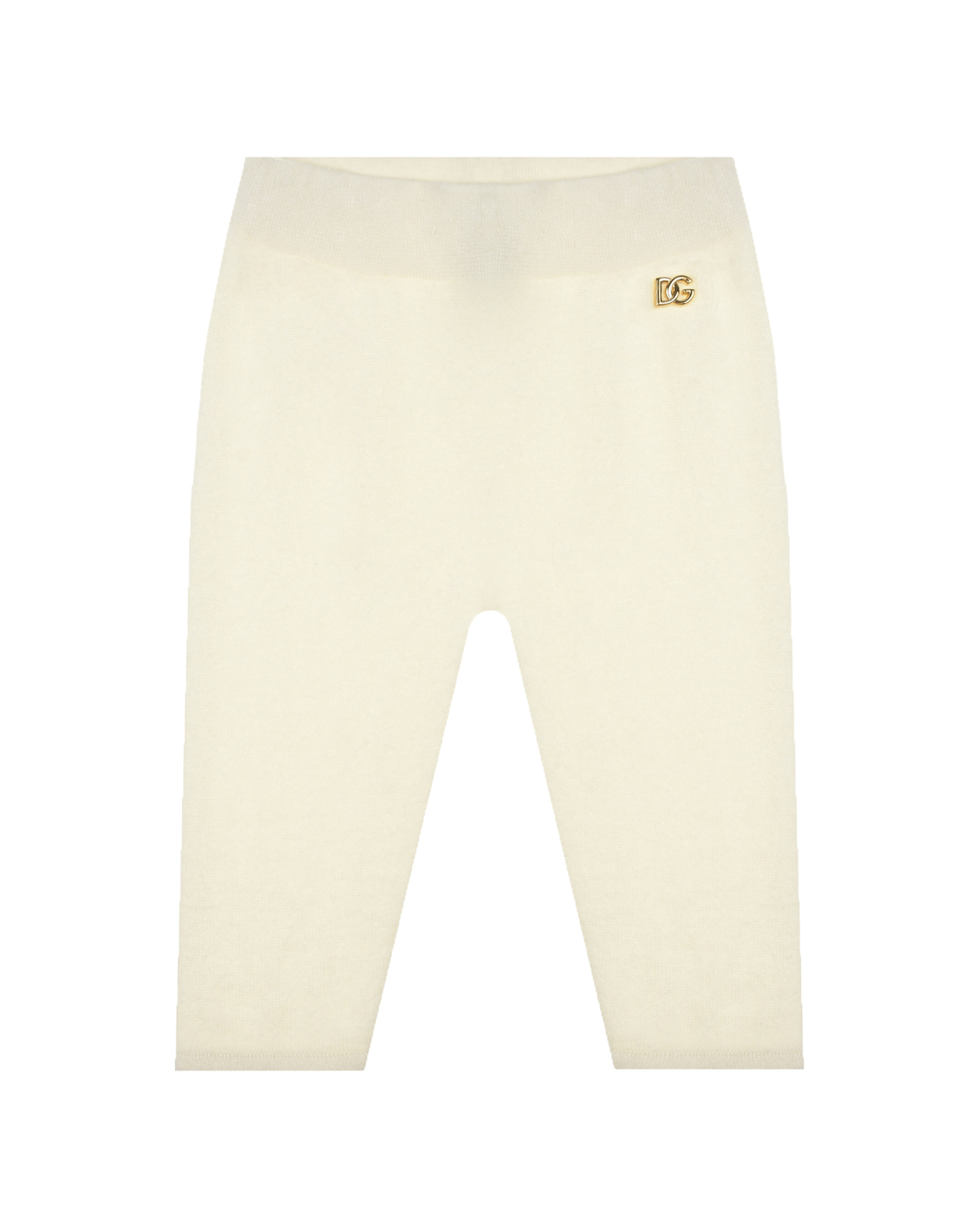 Кашемировые брюки кремового цвета Dolce&Gabbana детские, размер 68