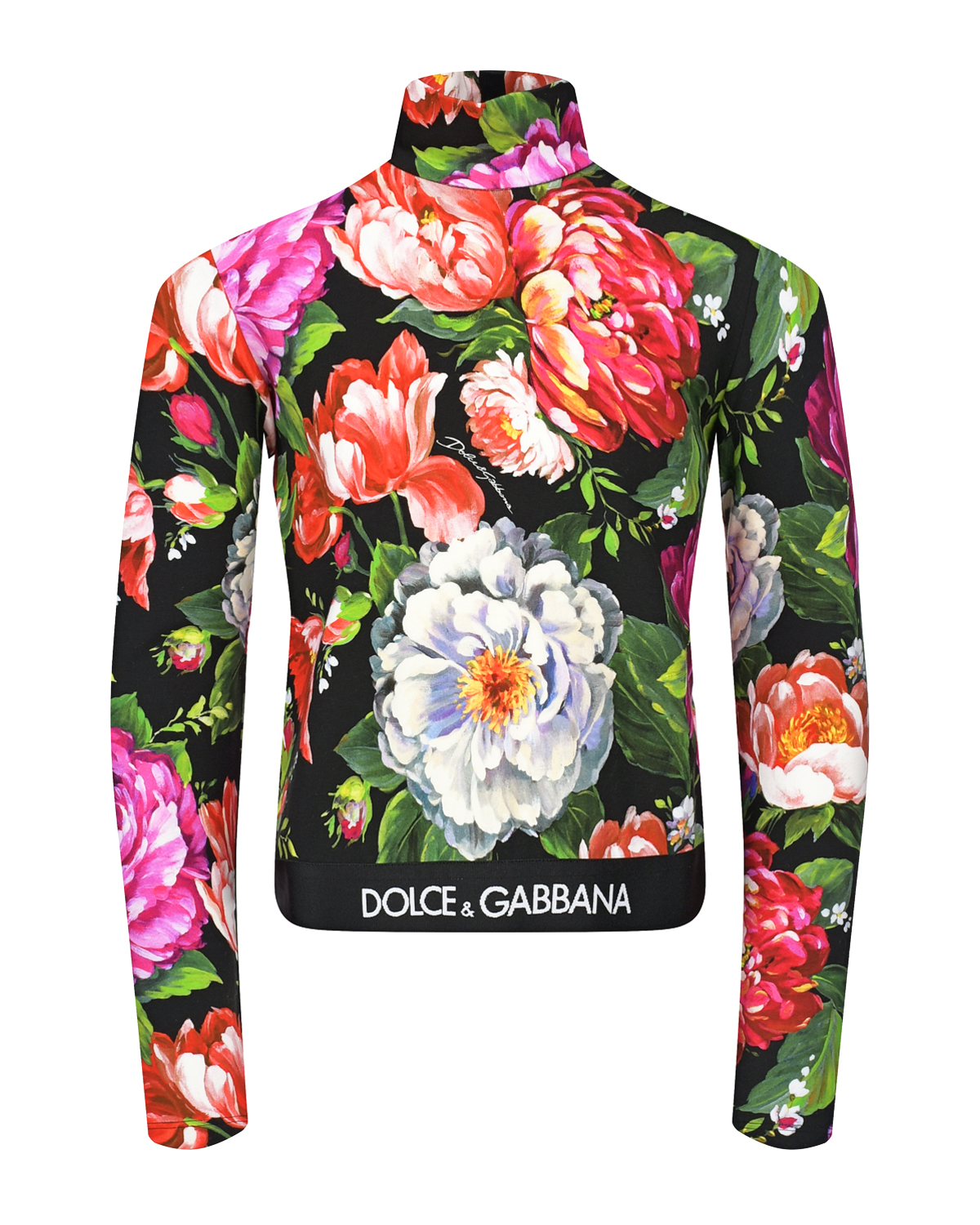Топ с принтом "пионы" Dolce&Gabbana детский, размер 128, цвет мультиколор - фото 1