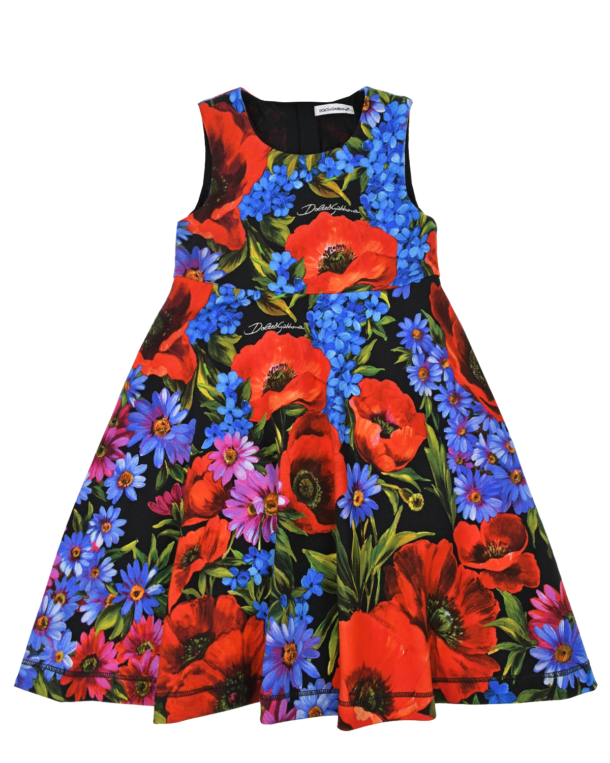 Платье с принтом "маки" Dolce&Gabbana детское, размер 86, цвет мультиколор - фото 1