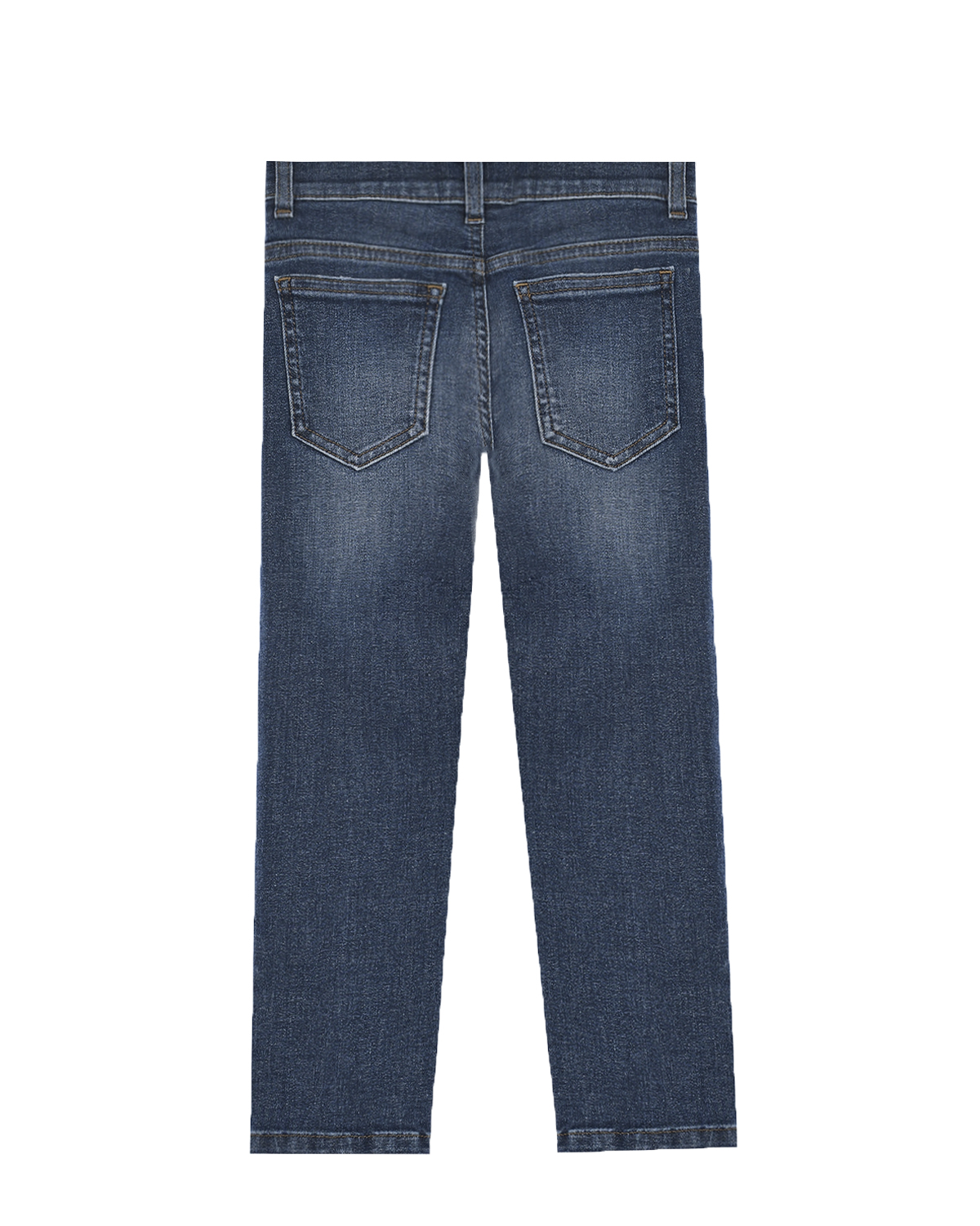Синие джинсы slim fit с нашивкой Dolce&Gabbana детские, размер 104, цвет синий - фото 2