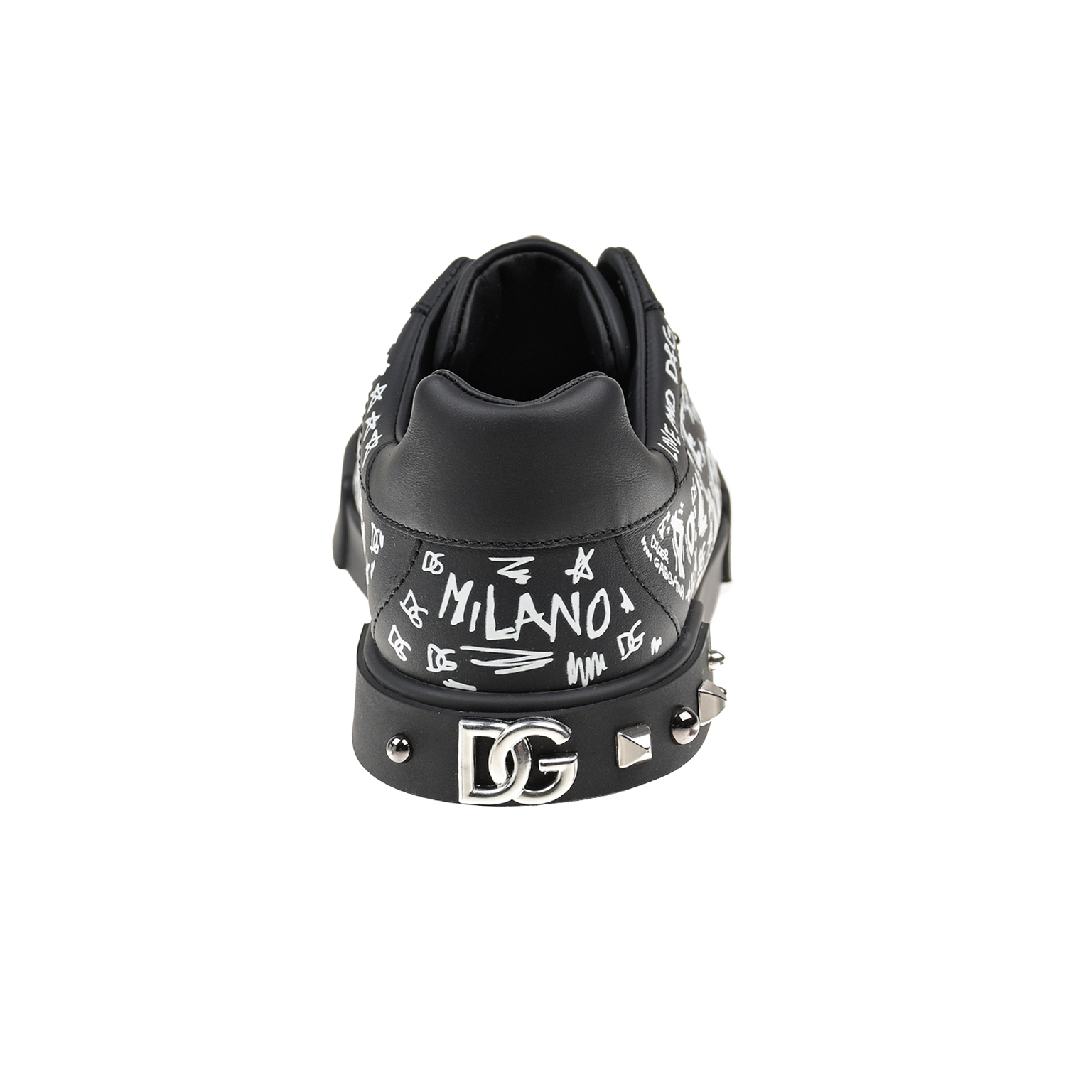 Черные кеды со сплошным белым лого Dolce&Gabbana детские, размер 32, цвет черный - фото 3