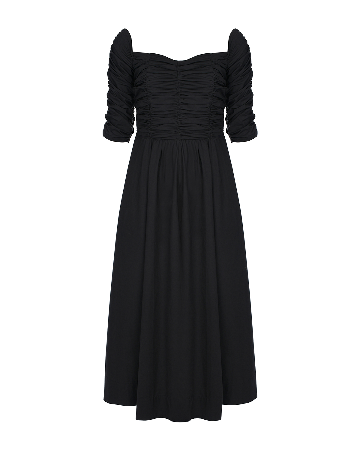 Черное платье с открытыми плечами Dorothee Schumacher, размер 44, цвет черный - фото 1