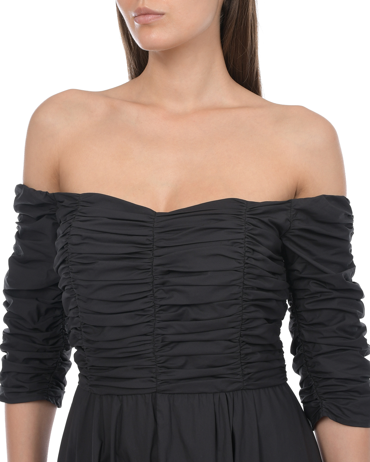 Черное платье с открытыми плечами Dorothee Schumacher, размер 44, цвет черный - фото 10