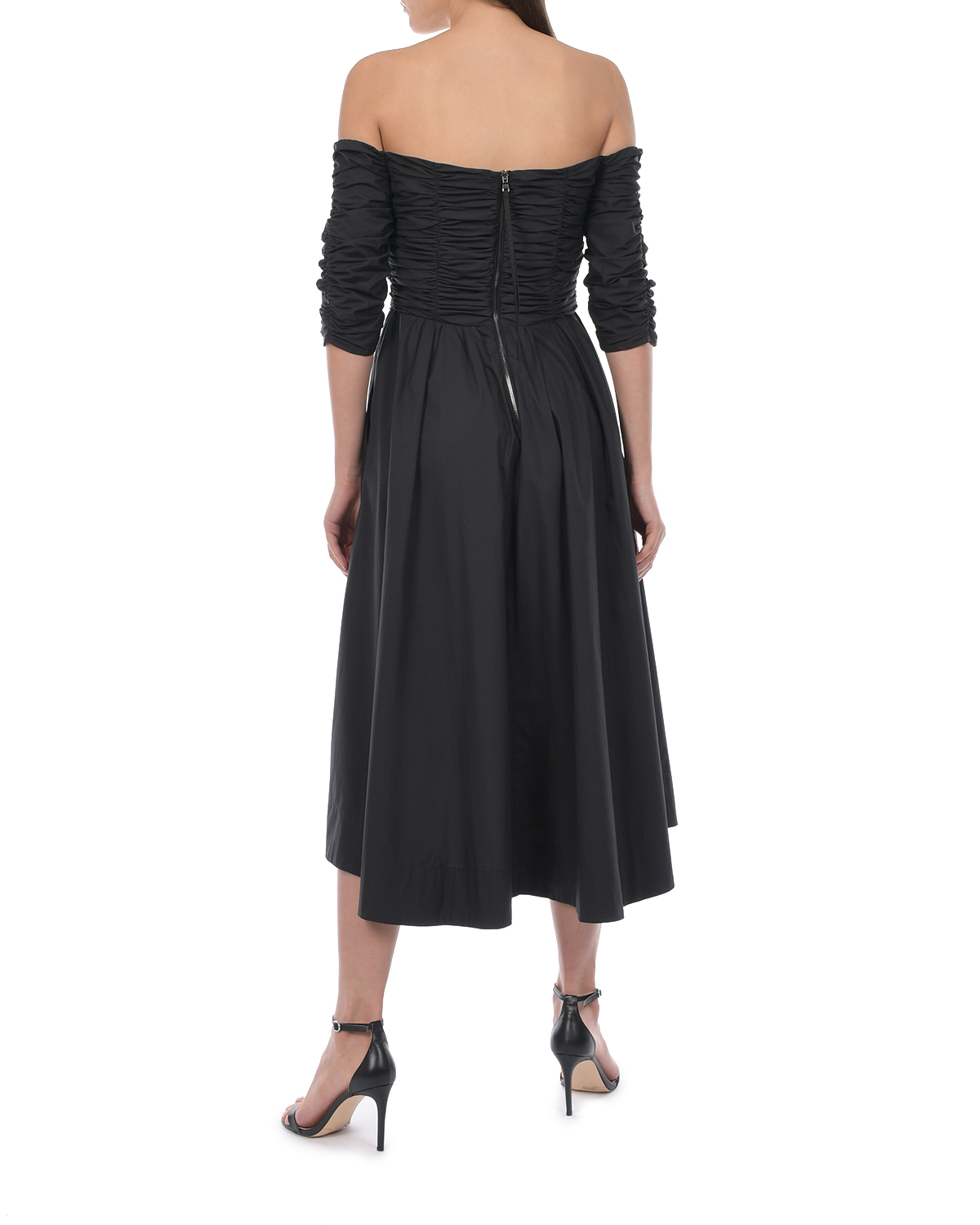 Черное платье с открытыми плечами Dorothee Schumacher, размер 44, цвет черный - фото 4