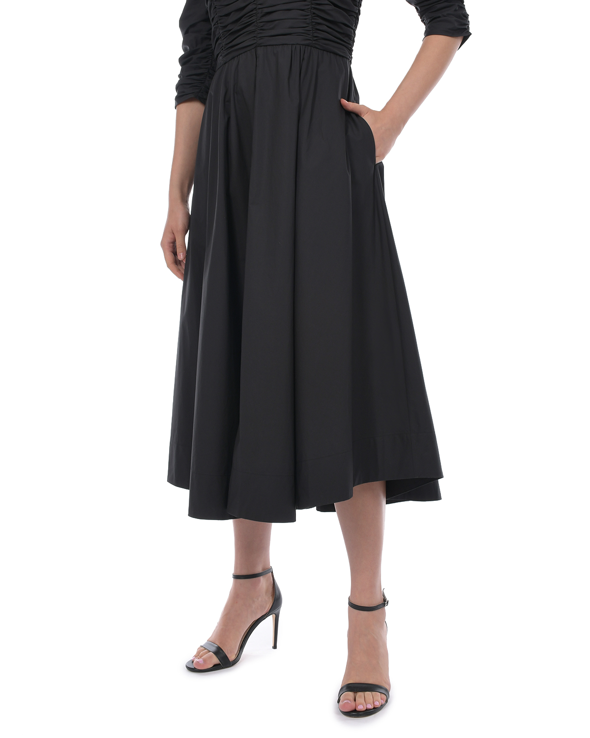 Черное платье с открытыми плечами Dorothee Schumacher, размер 44, цвет черный - фото 9