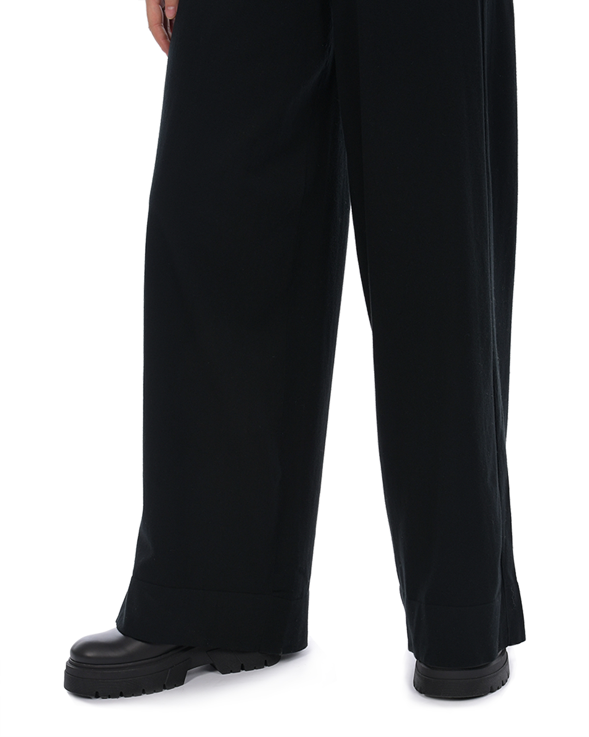 Черные трикотажные брюки-палаццо Dorothee Schumacher, размер 44, цвет черный - фото 9