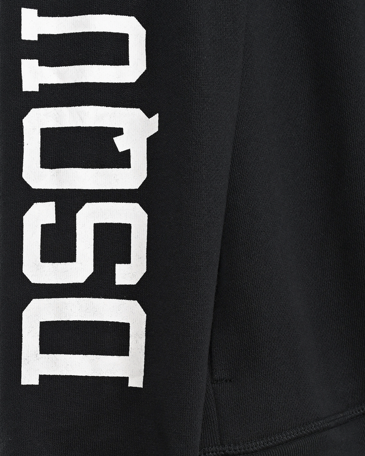 Черная спортивная куртка с белым лого Dsquared2 детская, размер 128, цвет черный - фото 4