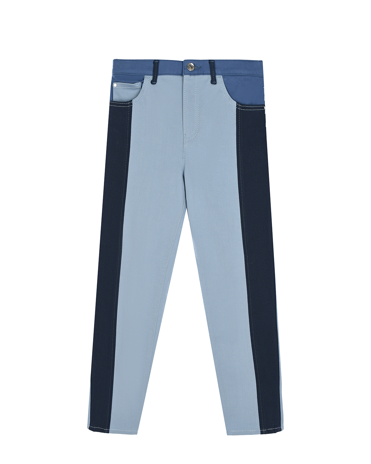 

Джинсы в стиле колор блок Emporio Armani детские, Голубой, Джинсы в стиле колор блок Emporio Armani детские