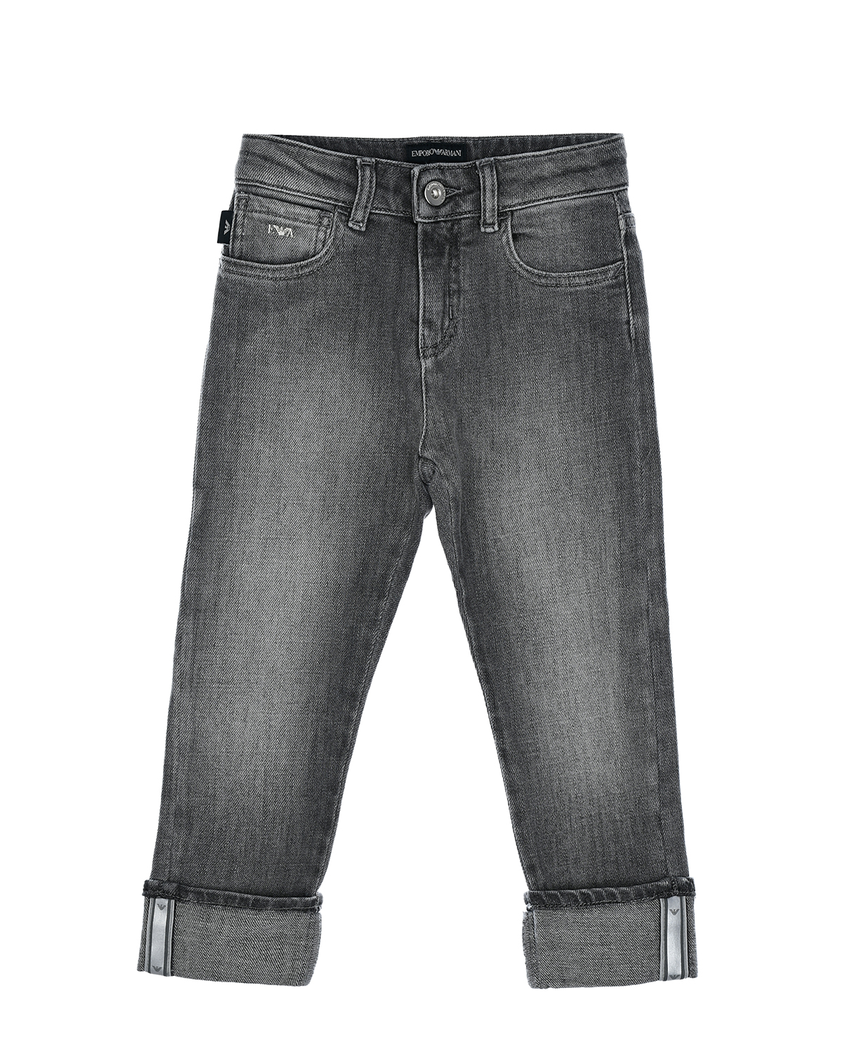 Серые джинсы с потертостями Emporio Armani детские