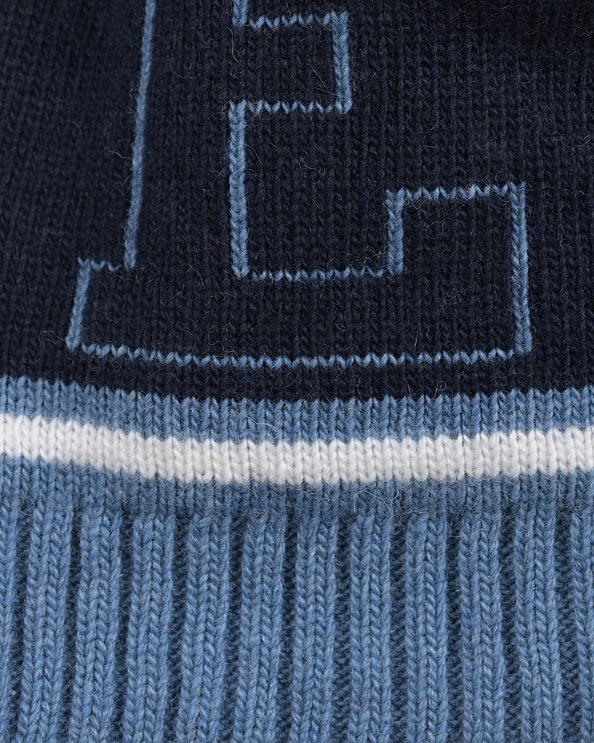 Комплект: шарф и шапка, 128х17 см Emporio Armani детский, размер L, цвет синий - фото 6