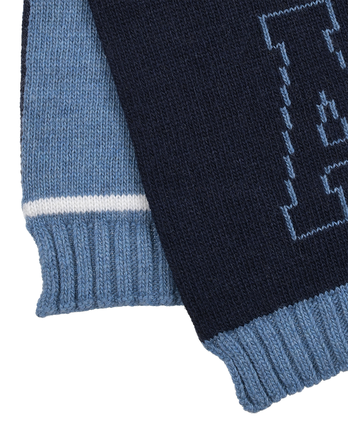 Комплект: шарф и шапка, 128х17 см Emporio Armani детский, размер L, цвет синий - фото 8