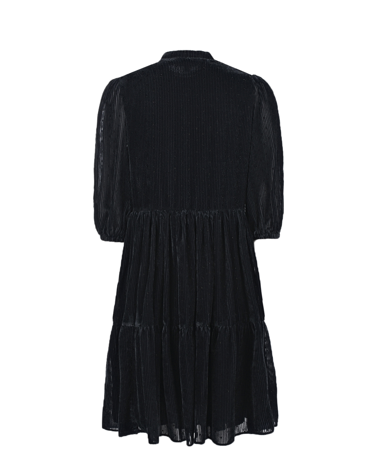 Черное платье с рукавами 3/4 Emporio Armani детское, размер 140, цвет черный Черное платье с рукавами 3/4 Emporio Armani детское - фото 2