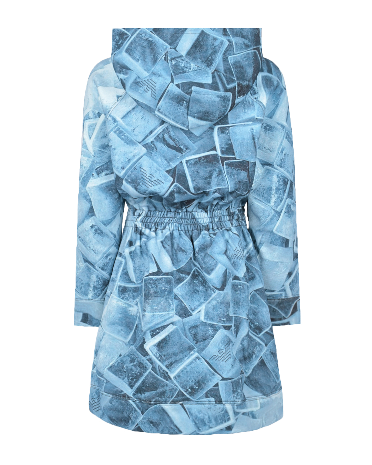Платье с принтом "лед" Emporio Armani детское, размер 128, цвет синий - фото 2