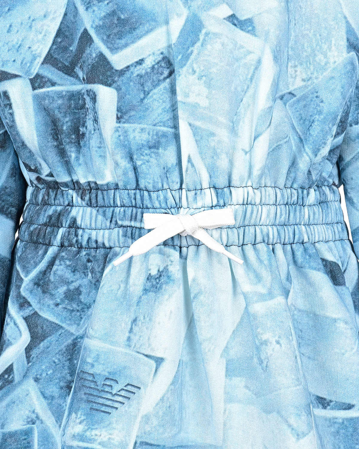 Платье с принтом "лед" Emporio Armani детское, размер 128, цвет синий - фото 3