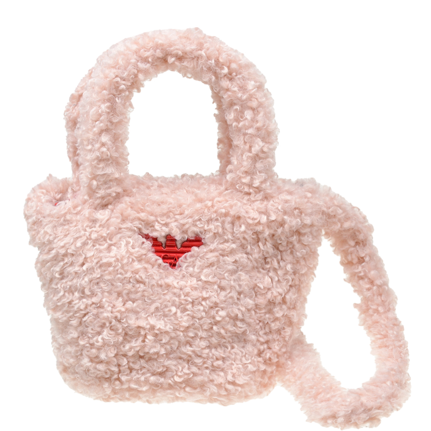 Розовая сумка с лого, 20x18x10 см Emporio Armani детская, размер unica, цвет розовый - фото 1