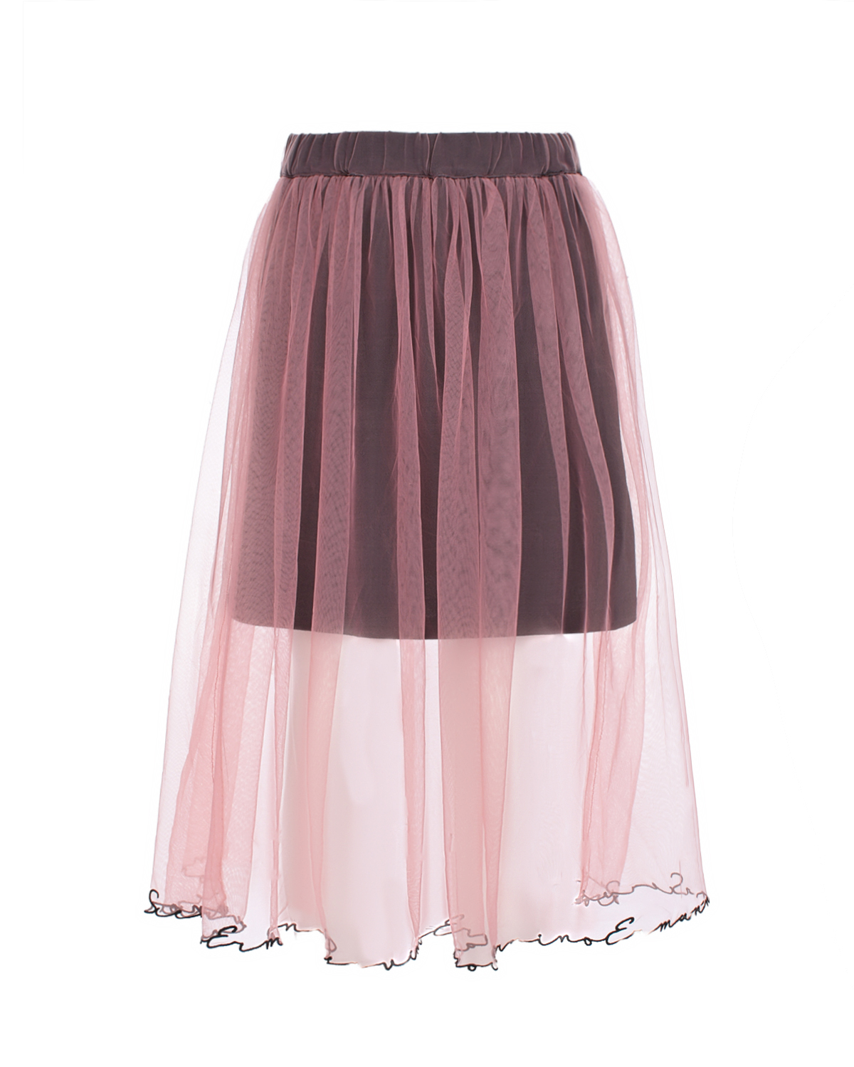 Двухслойная юбка с вышивкой Ermanno Scervino детская, размер 116, цвет мультиколор - фото 1