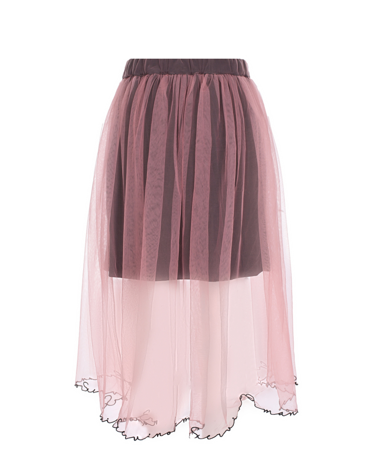 Двухслойная юбка с вышивкой Ermanno Scervino детская, размер 116, цвет мультиколор - фото 2
