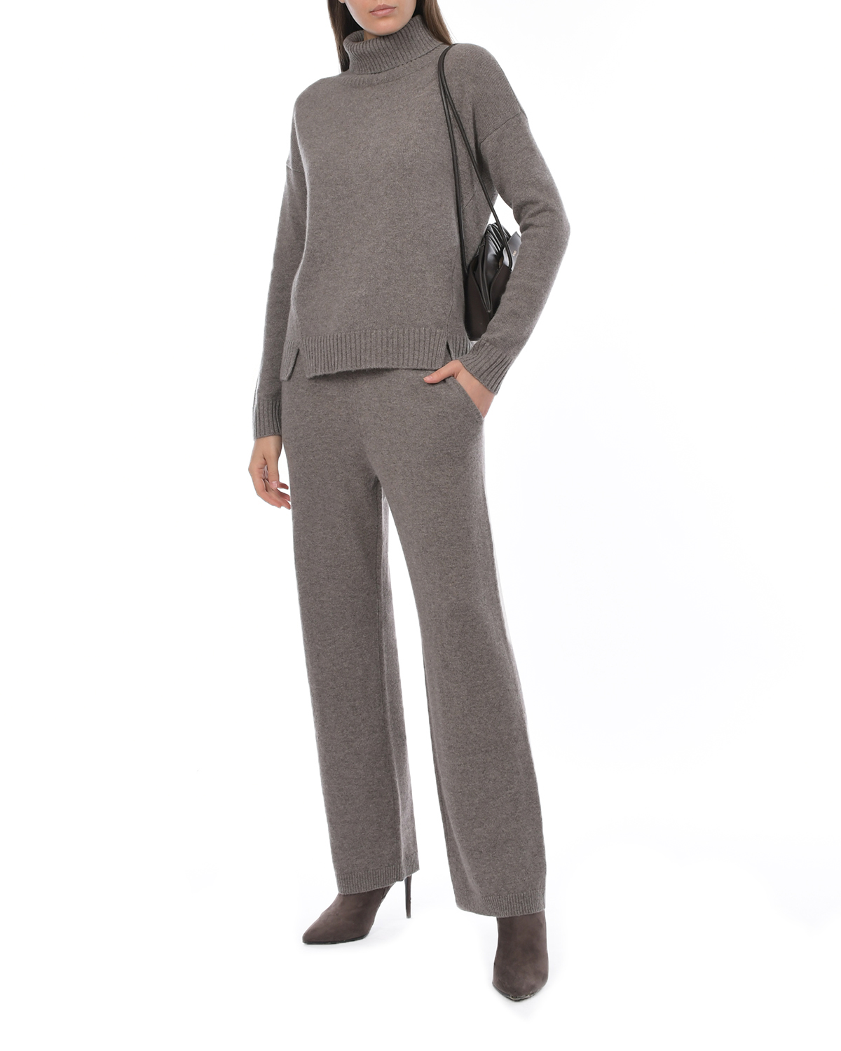 Прямые брюки кофейного цвета FTC Cashmere, размер 42 - фото 2