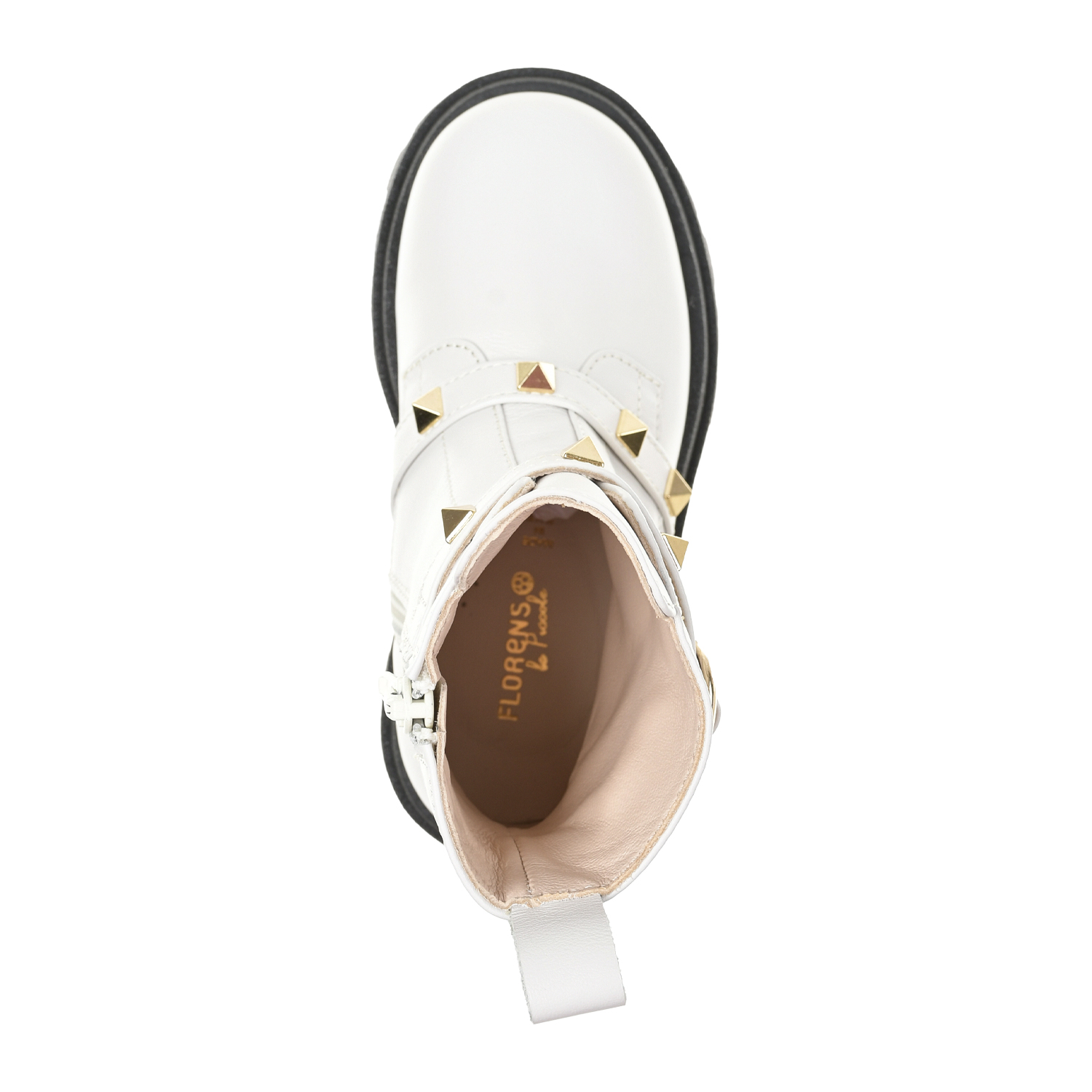 Белые ботинки с заклепками Florens детские, размер 22, цвет белый - фото 4