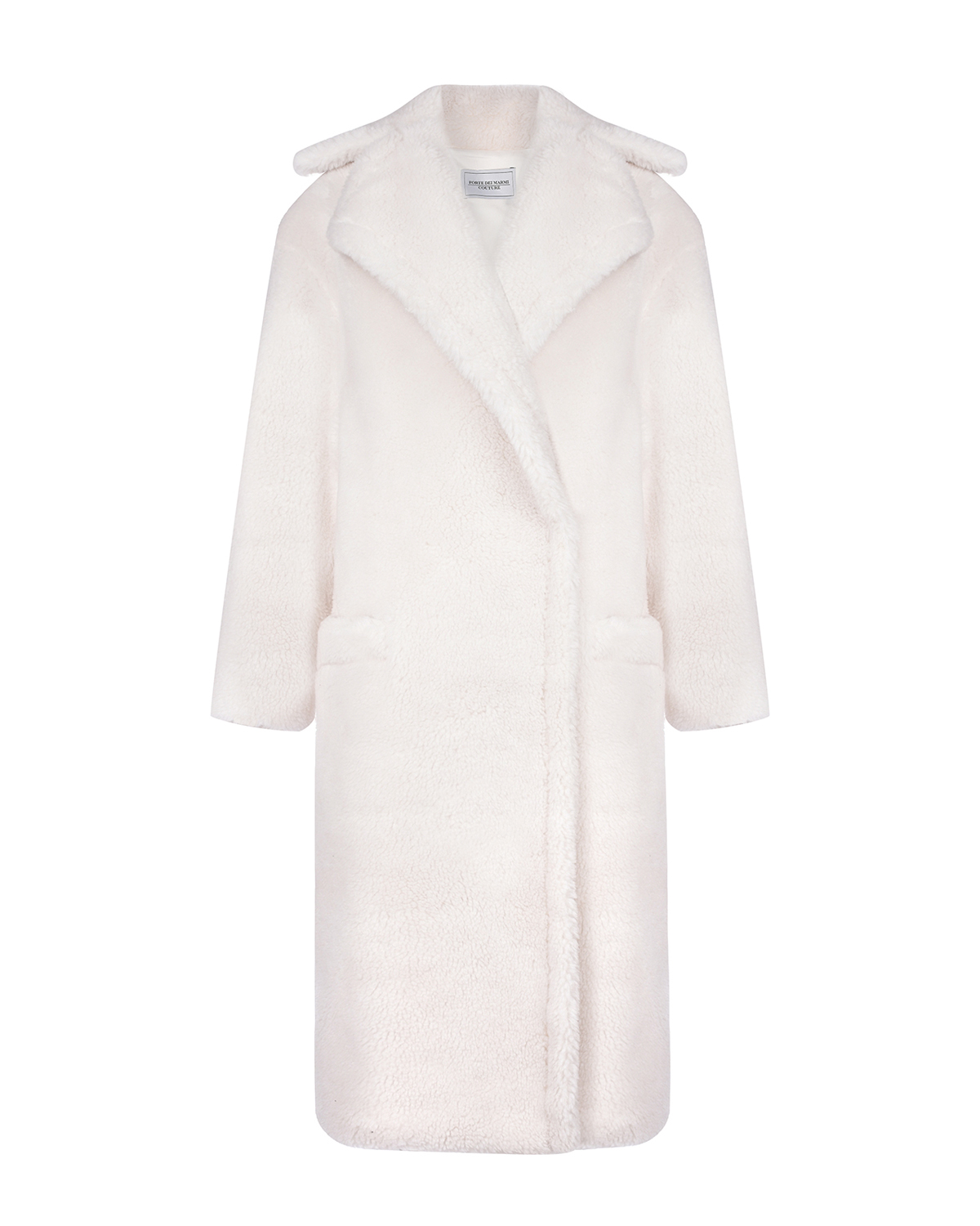 Пальто молочного цвета из эко-меха Forte dei Marmi Couture, размер 36 - фото 1