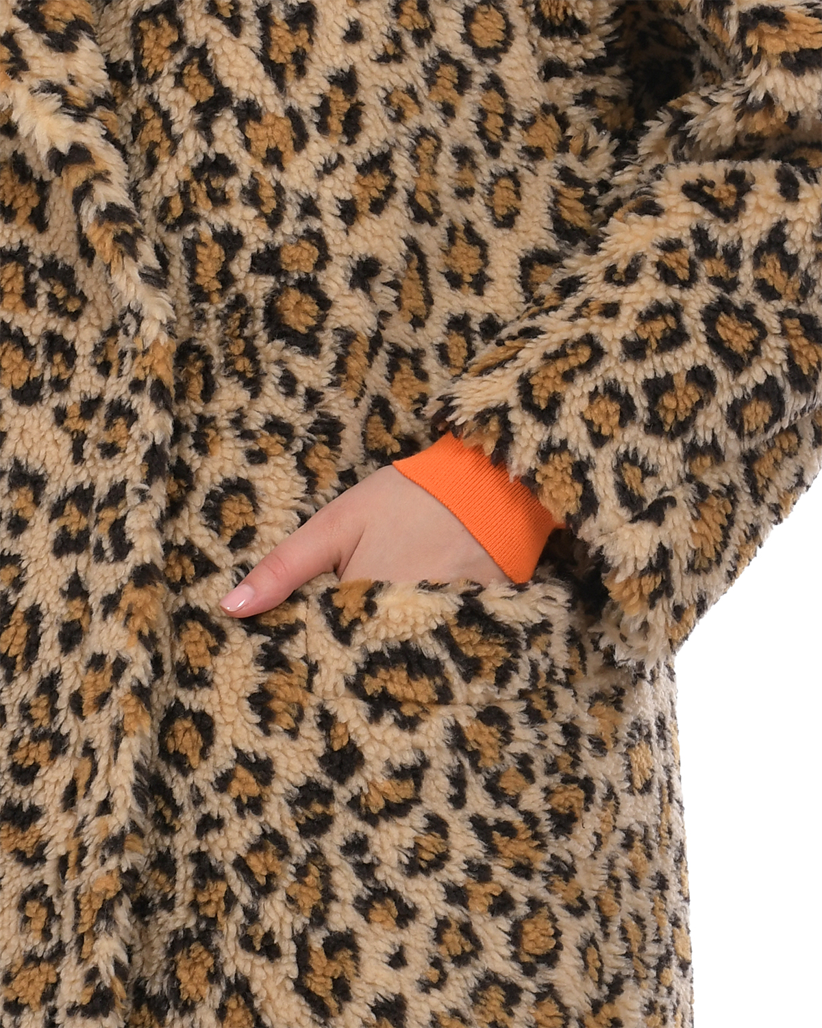 Пальто из эко-меха с леопардовым принтом Forte dei Marmi Couture, размер 36, цвет нет цвета - фото 8