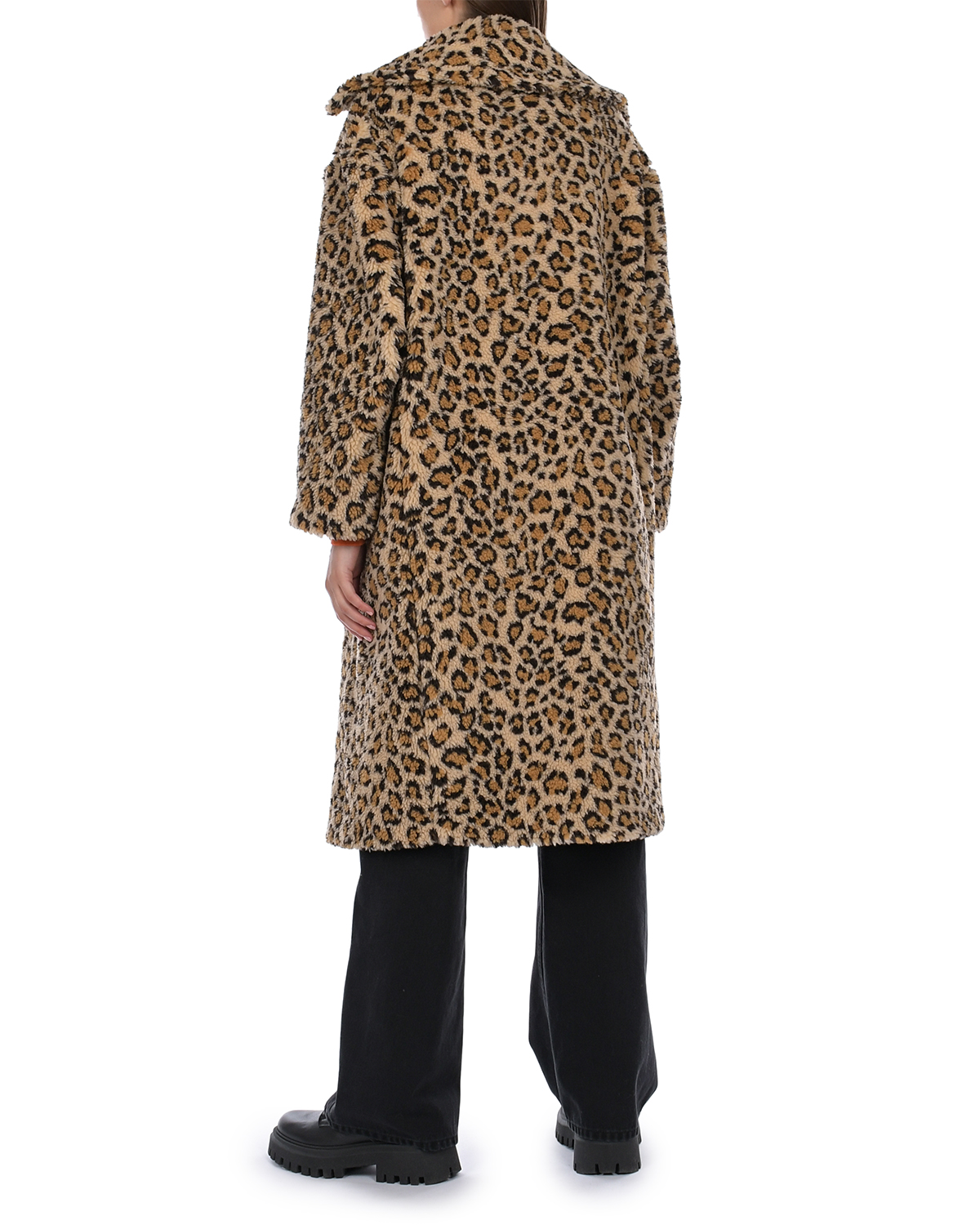 Пальто из эко-меха с леопардовым принтом Forte dei Marmi Couture, размер 36, цвет нет цвета - фото 3