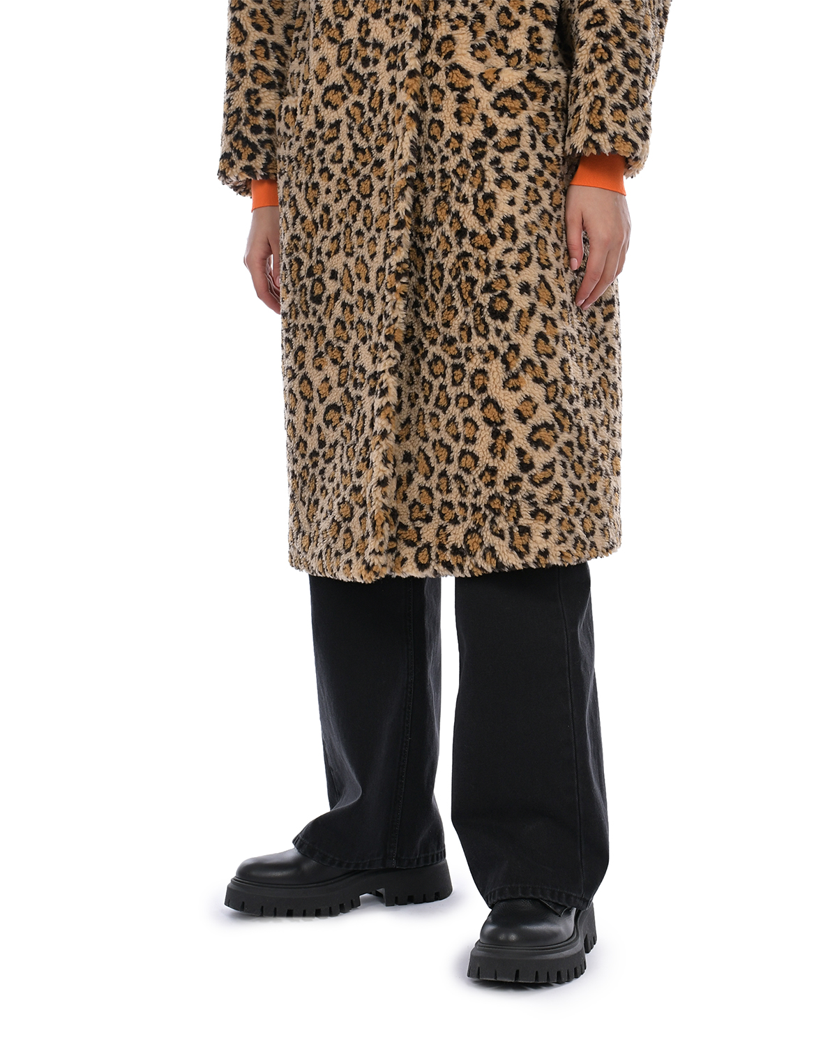 Пальто из эко-меха с леопардовым принтом Forte dei Marmi Couture, размер 36, цвет нет цвета - фото 6