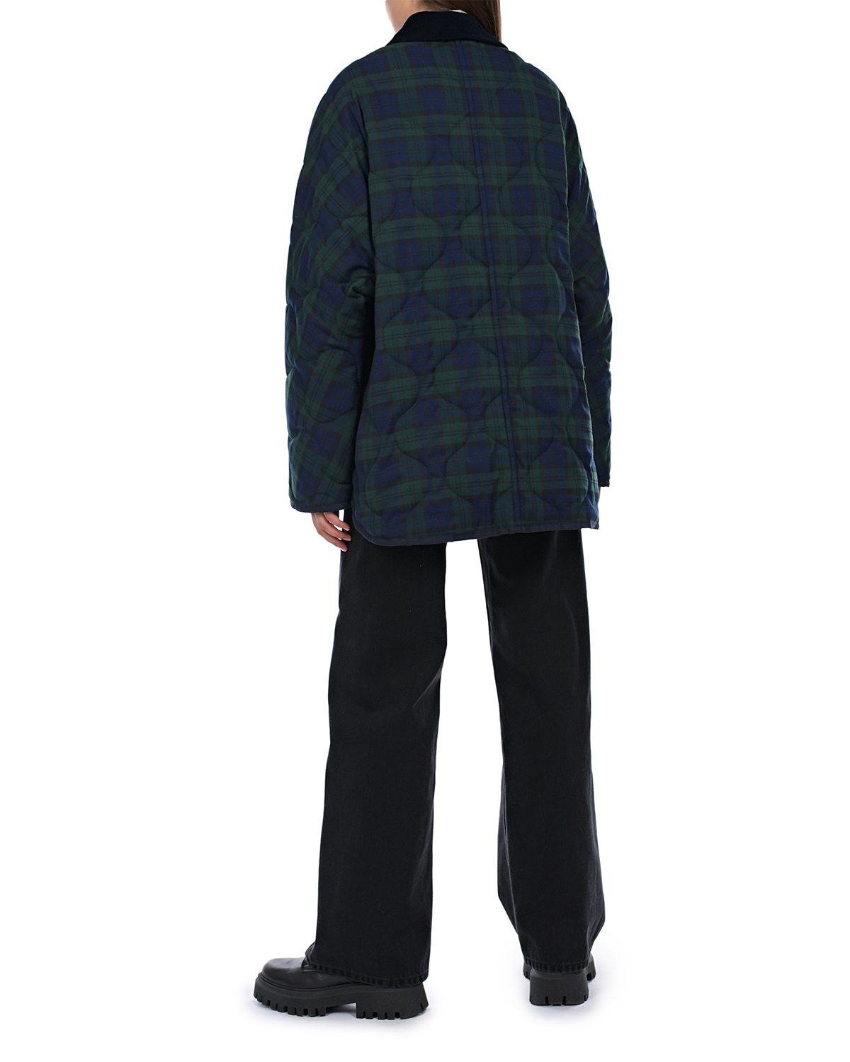 Темно-зеленая куртка в клетку Forte dei Marmi Couture, размер 38, цвет нет цвета - фото 3