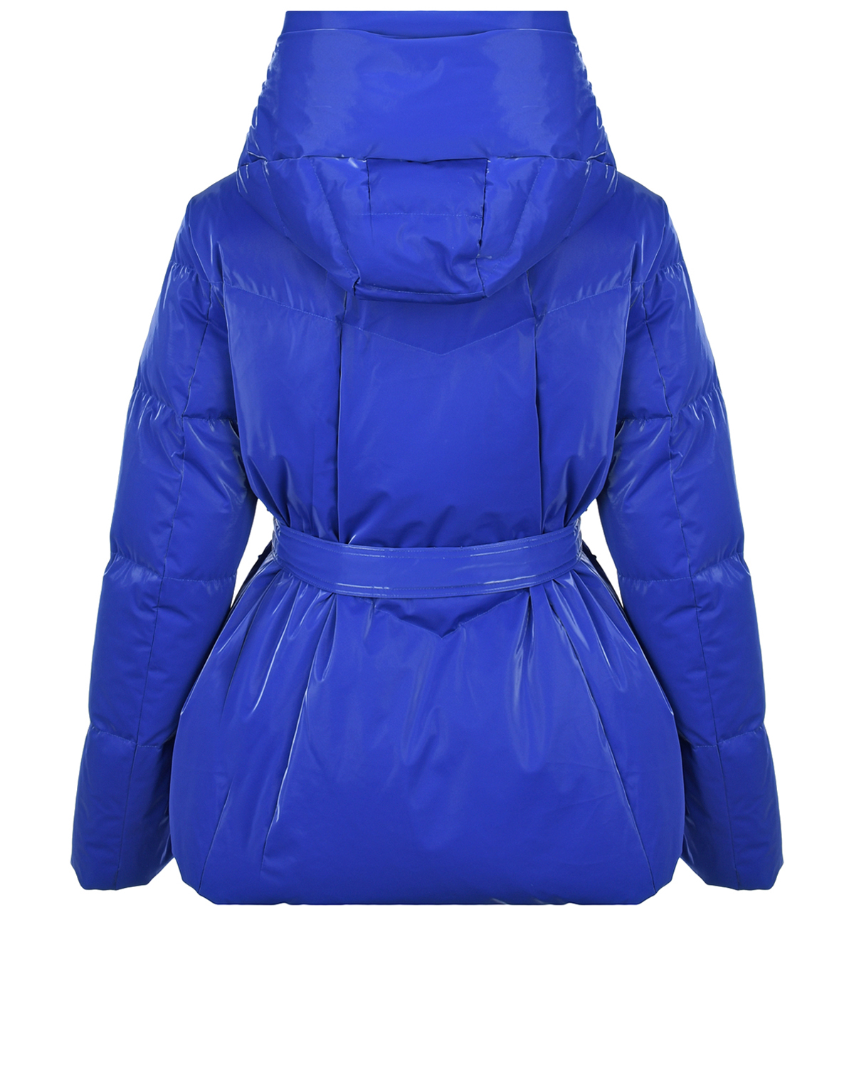 Синяя стеганая куртка с поясом Freedomday, размер 40, цвет синий - фото 4