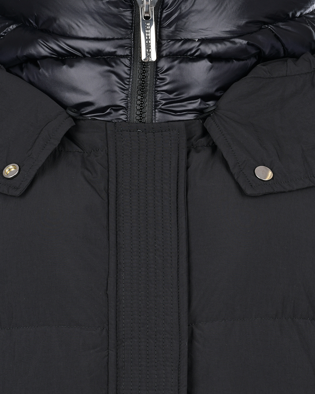 Черное стеганое пальто с капюшоном Freedomday, размер 42, цвет черный - фото 4