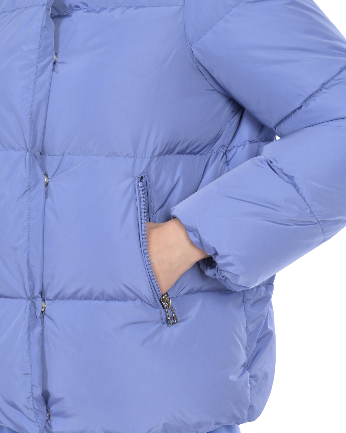 Стеганая куртка лавандового цвета Freedomday, размер 40 - фото 6