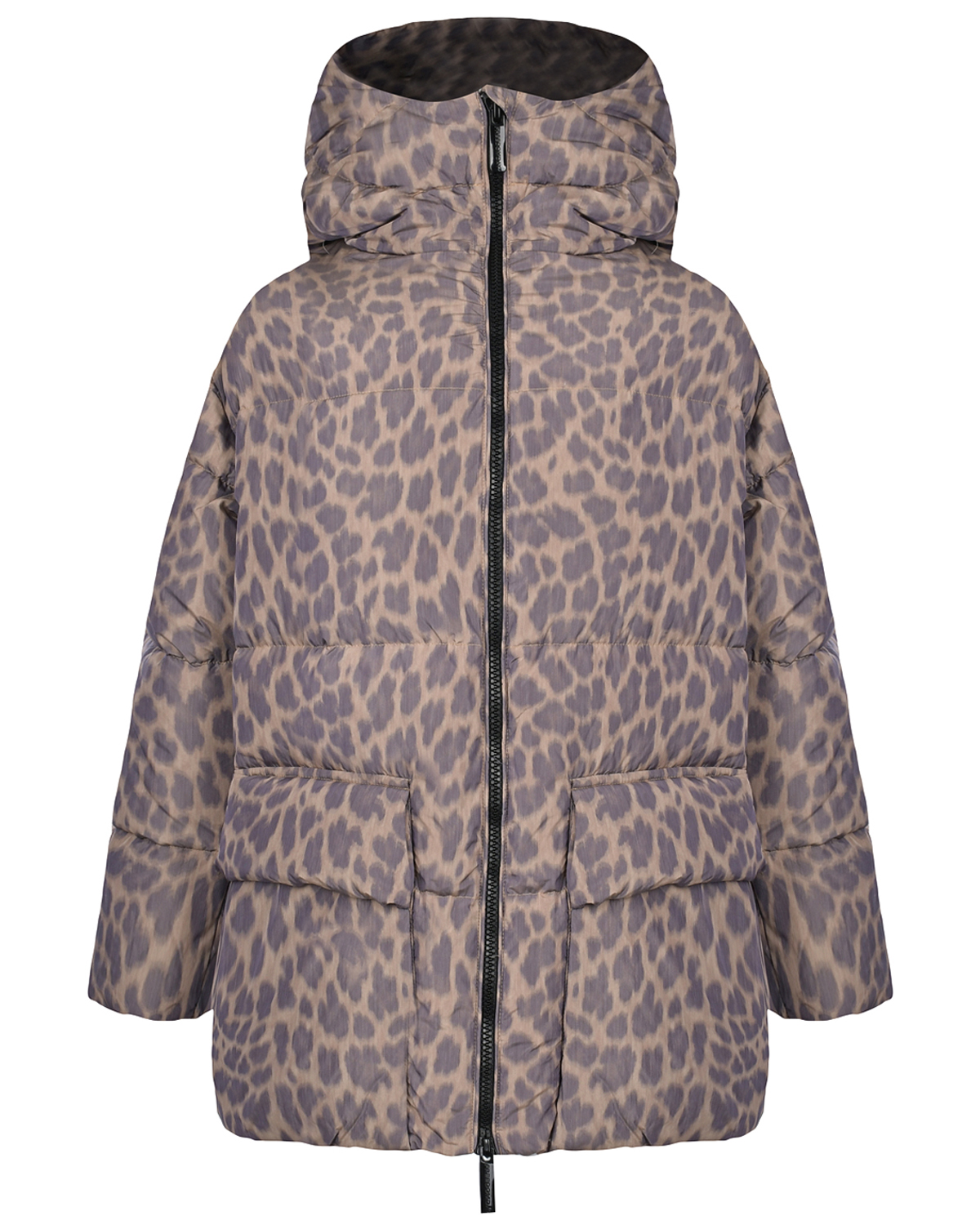 Пуховая куртка с леопардовым принтом Freedomday, размер 38, цвет бежевый - фото 1