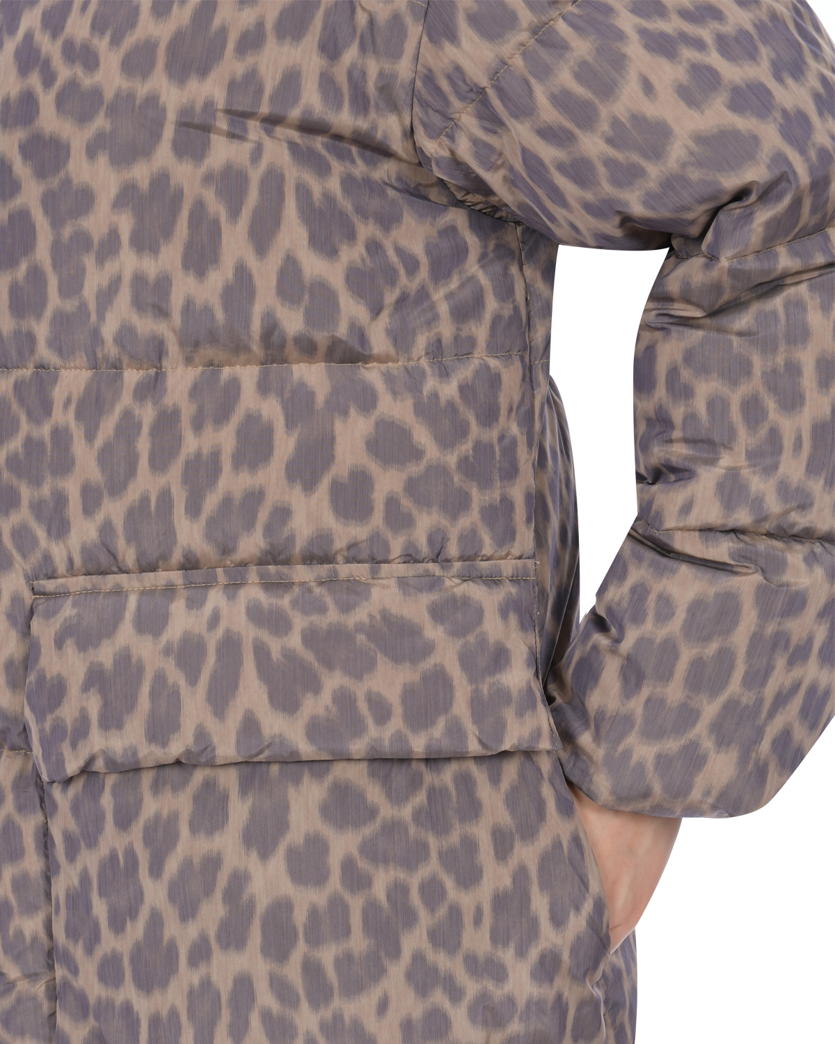 Пуховая куртка с леопардовым принтом Freedomday, размер 38, цвет бежевый - фото 6