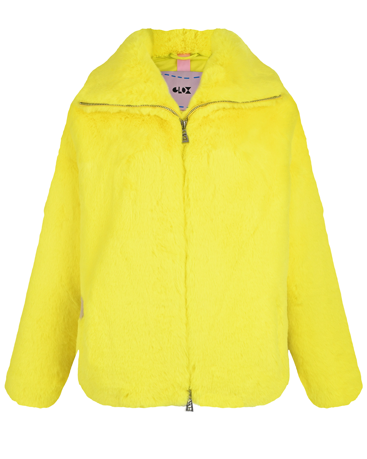 Желтая куртка из эко-меха Glox, размер 40, цвет желтый - фото 1