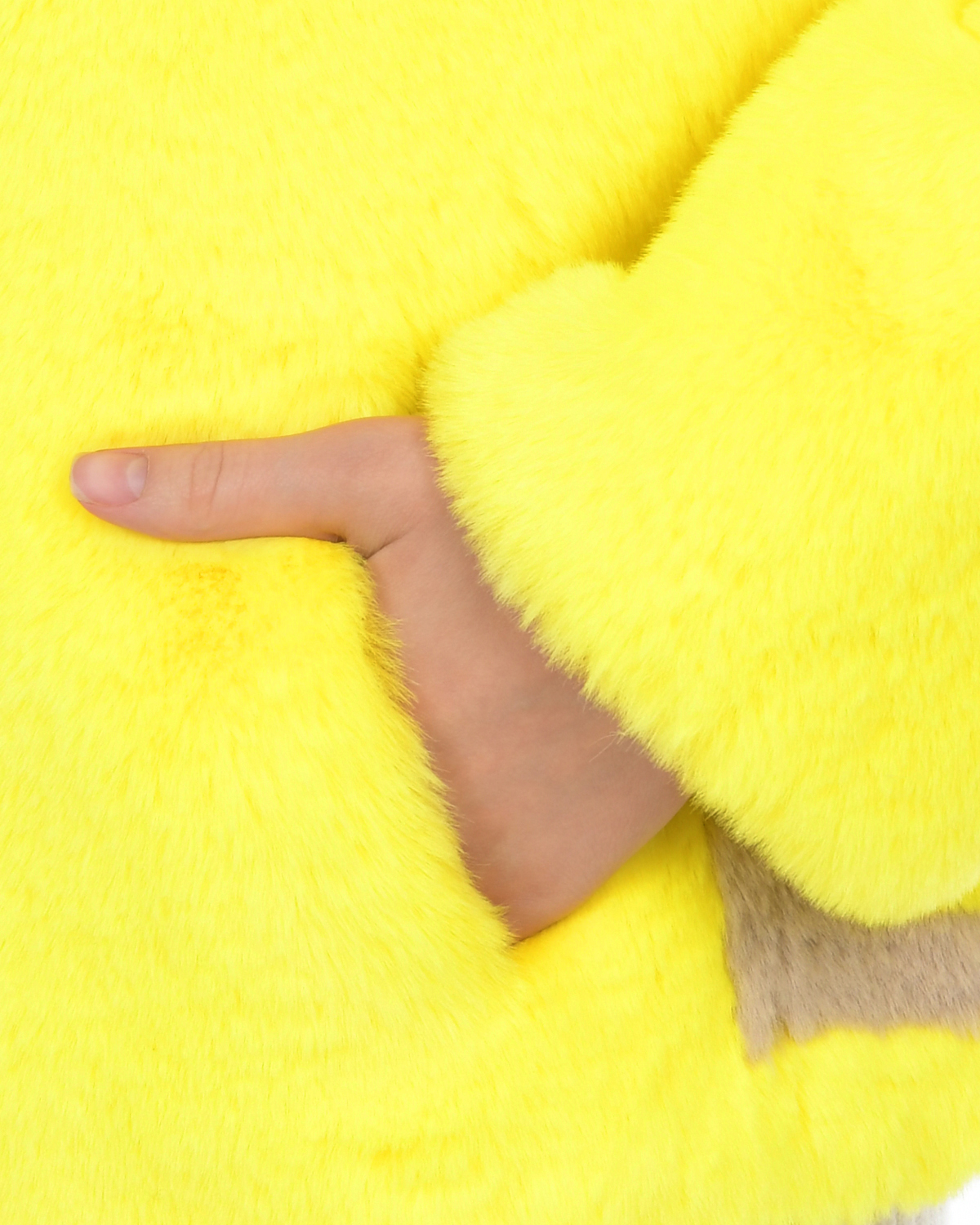Желтая куртка из эко-меха Glox, размер 40, цвет желтый - фото 8