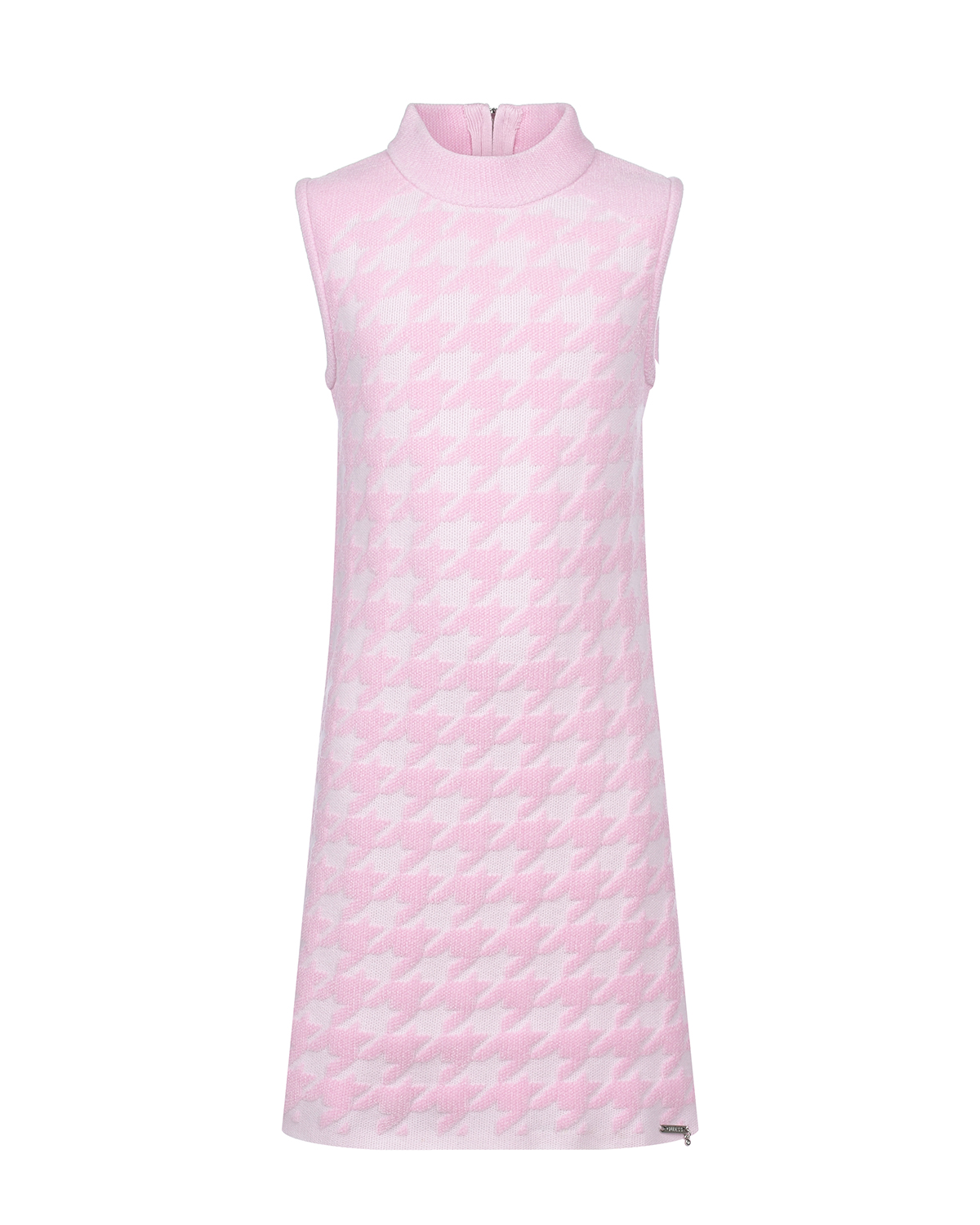 Розово-белое платье в гусиную лапку Guess детское, размер 122, цвет мультиколор - фото 1