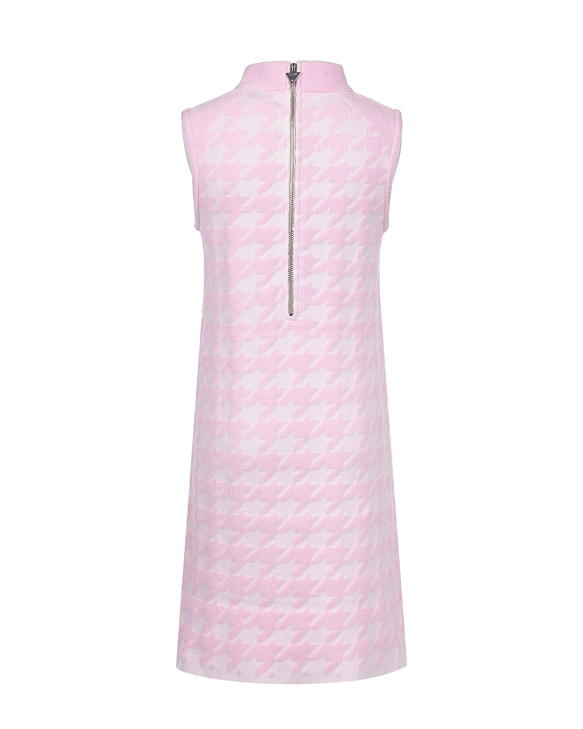 Розово-белое платье в гусиную лапку Guess детское, размер 122, цвет мультиколор - фото 2