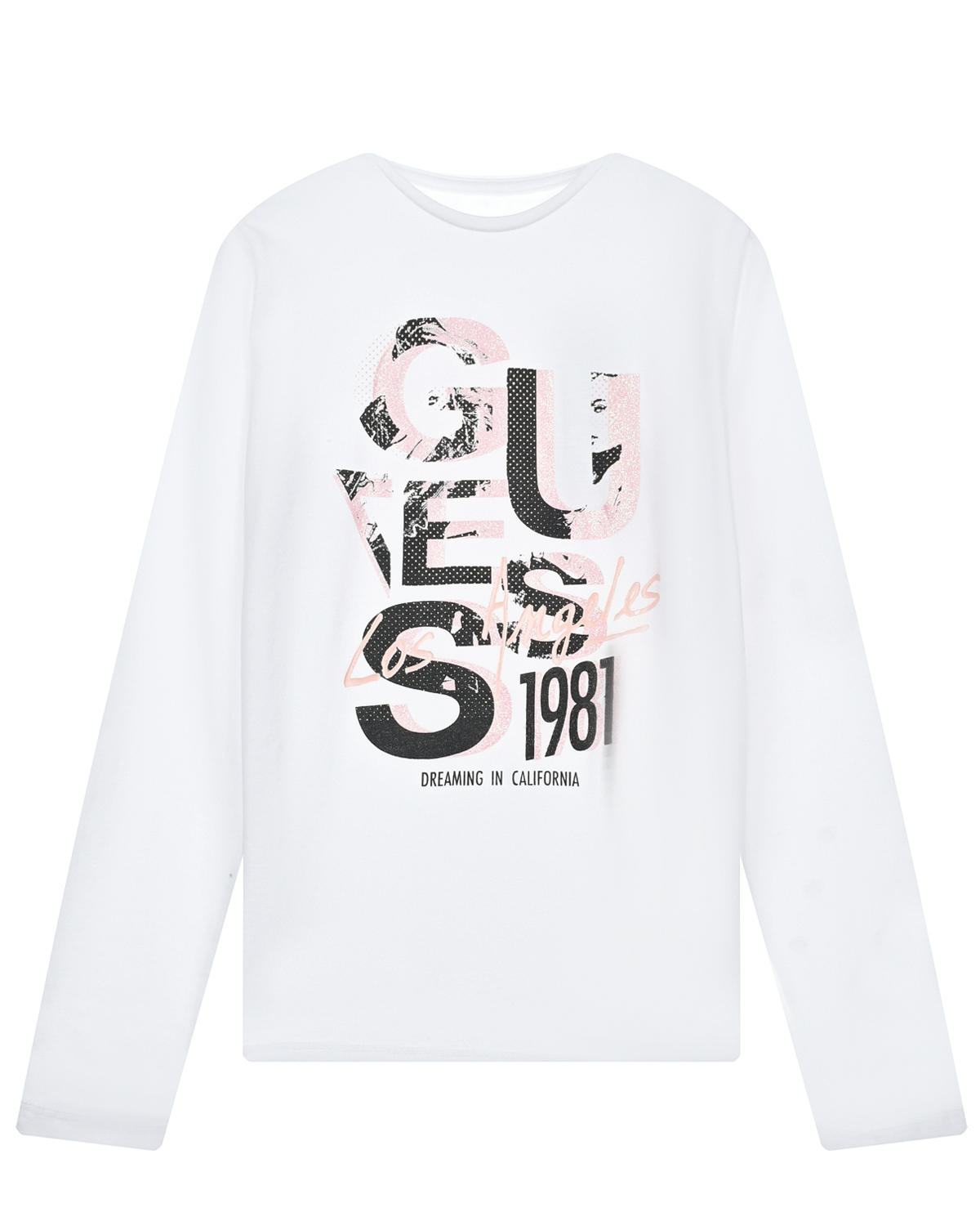 

Белая толстовка с крупным лого Guess детская, Белый, Белая толстовка с крупным лого Guess детская