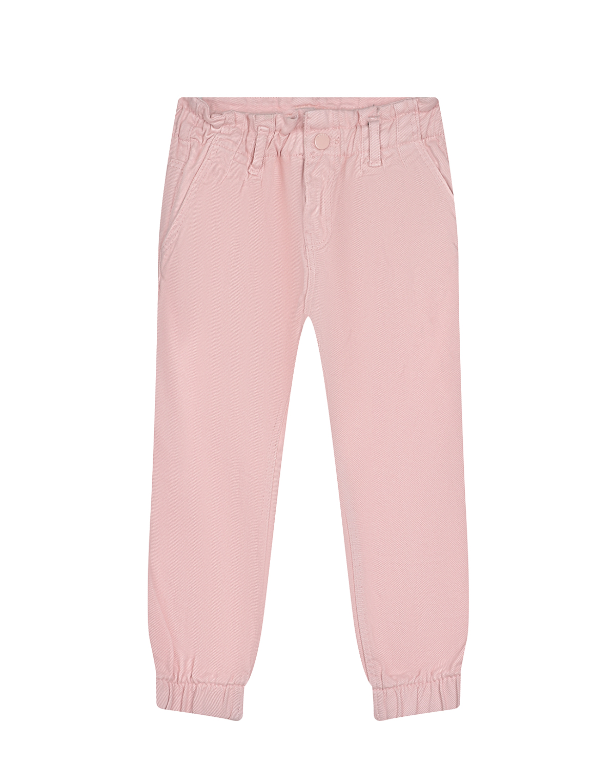 Розовые брюки с поясом на резинке Guess детские, размер 104, цвет розовый