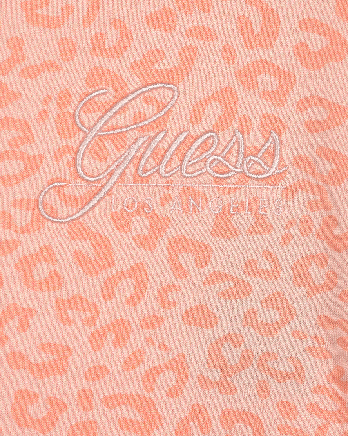 Толстовка персикового цвета с леопардовым принтом Guess детская, размер 92 - фото 3