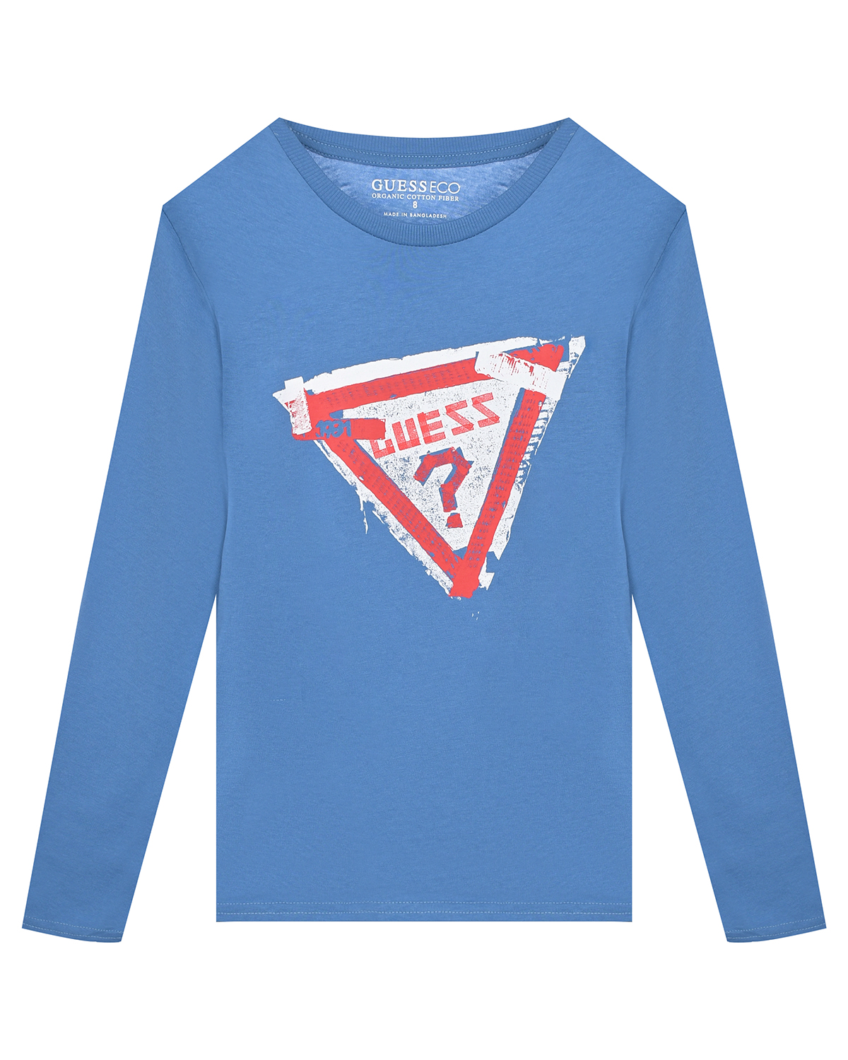 Голубая толстовка с треугольным лого Guess детская