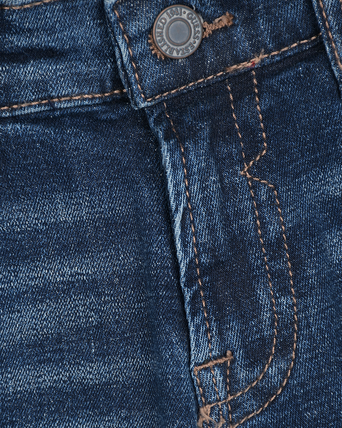 Темно-синие джинсы с отворотами Guess детское, размер 122, цвет синий - фото 3