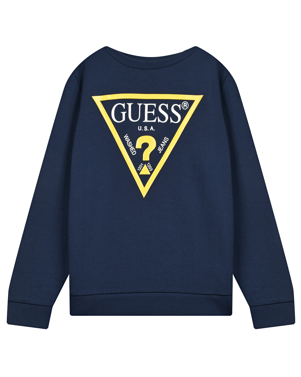 Темно-синяя толстовка с треугольным лого Guess детское, размер 140, цвет синий - фото 1