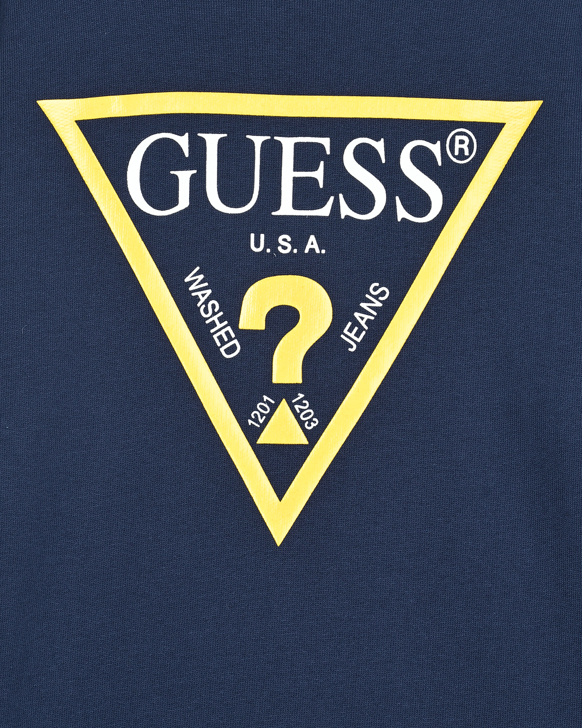 Темно-синяя толстовка с треугольным лого Guess детское, размер 140, цвет синий - фото 3