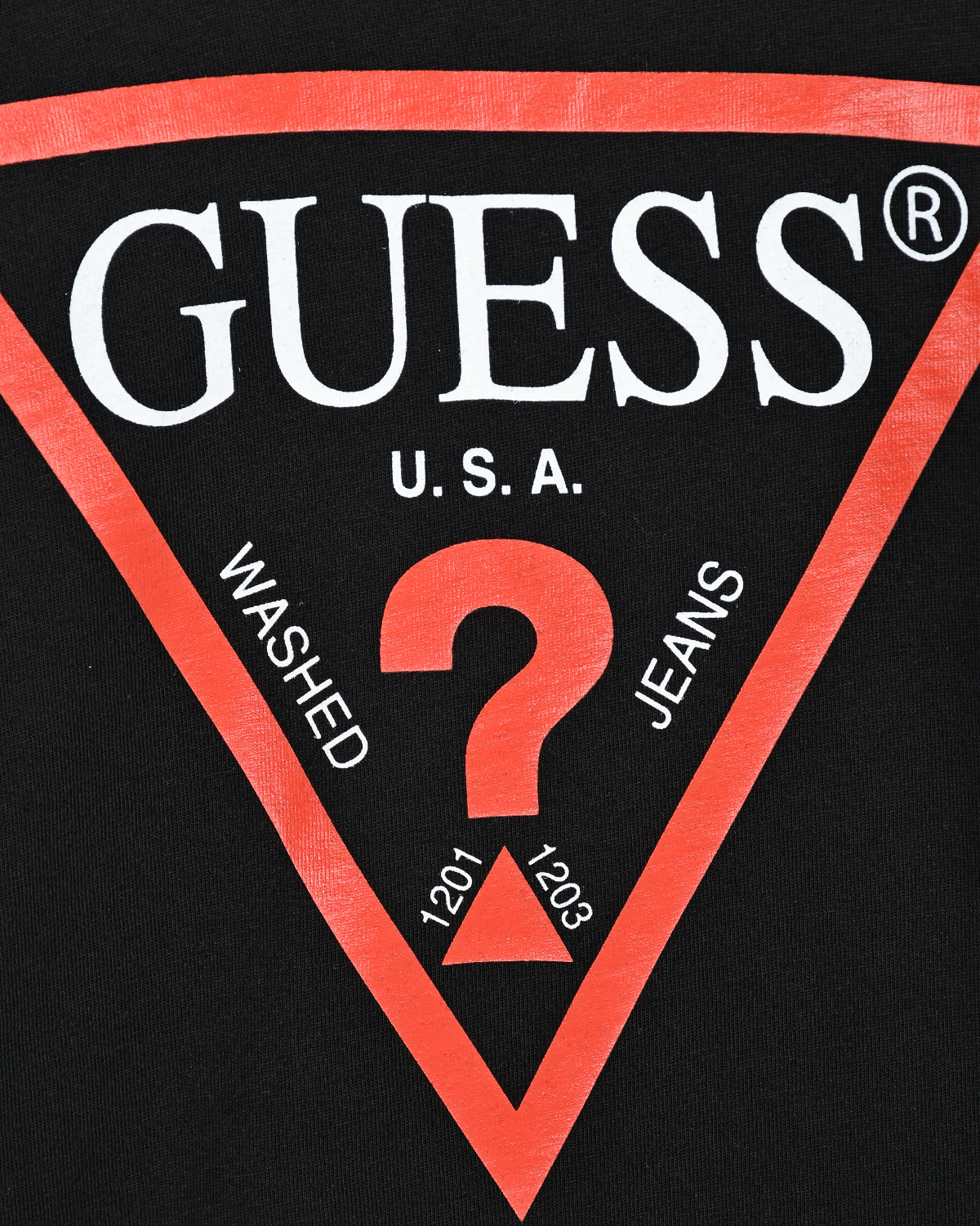 Черная футболка с красной отделкой Guess детская, размер 122, цвет черный - фото 3