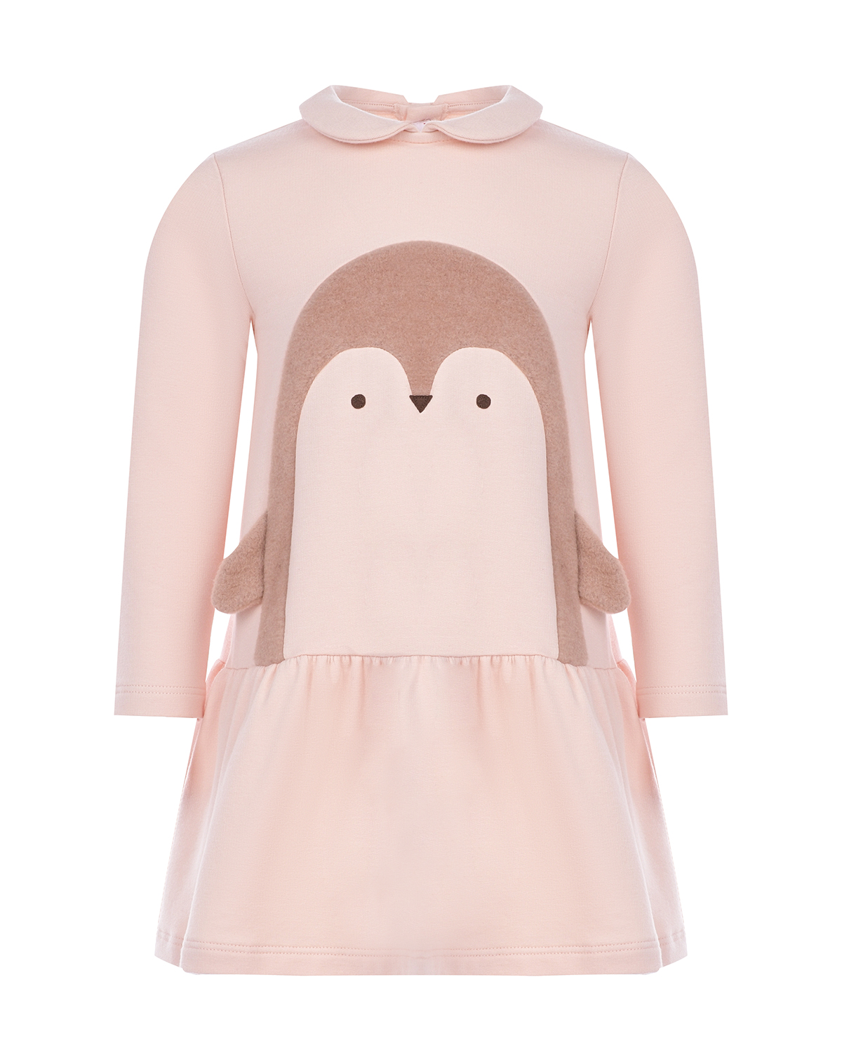 

Розовое платье с принтом "пингвин" IL Gufo детское, Розовый, Розовое платье с принтом "пингвин" IL Gufo детское