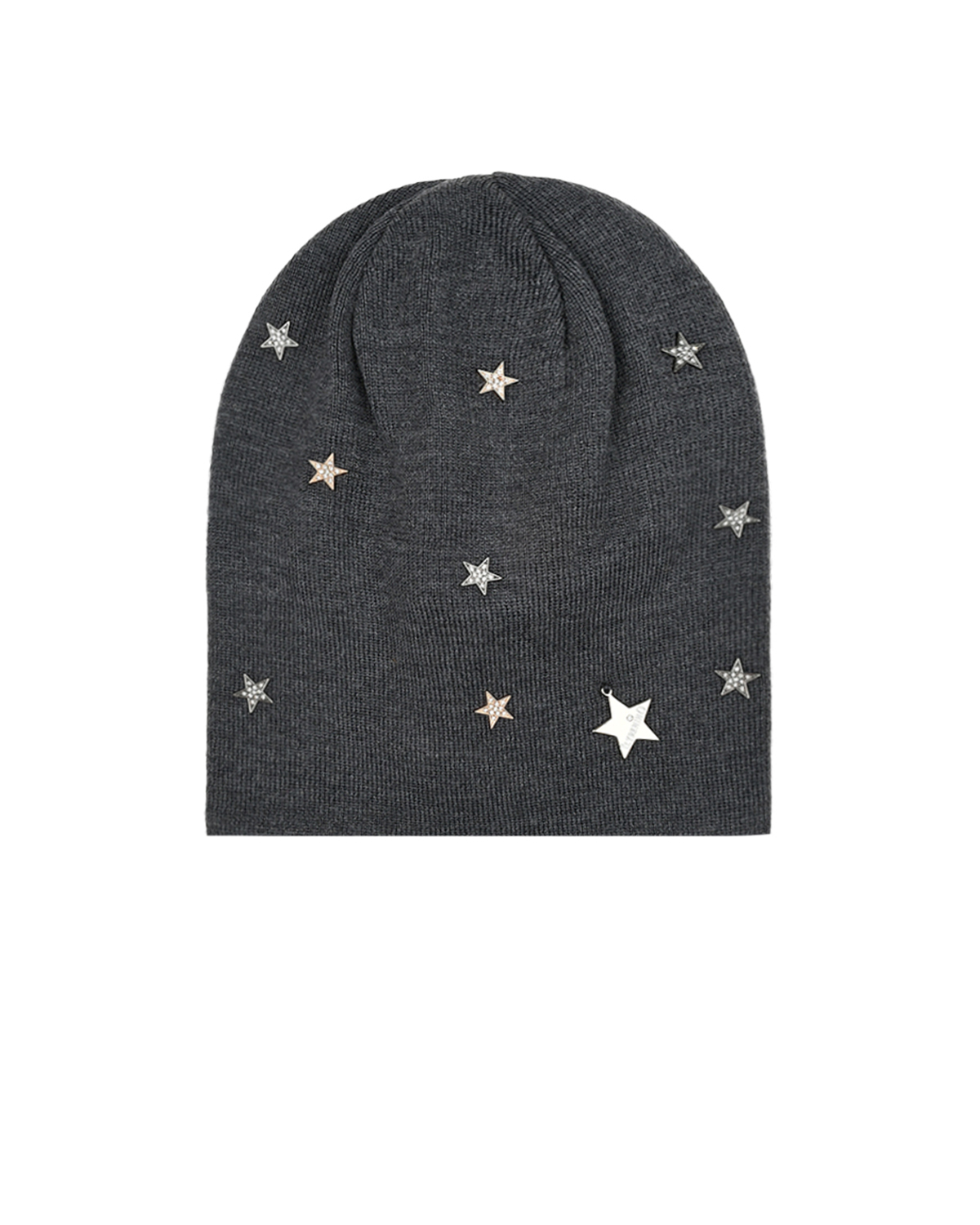 Темно-серая шапка с декором "звезды" Il Trenino детское