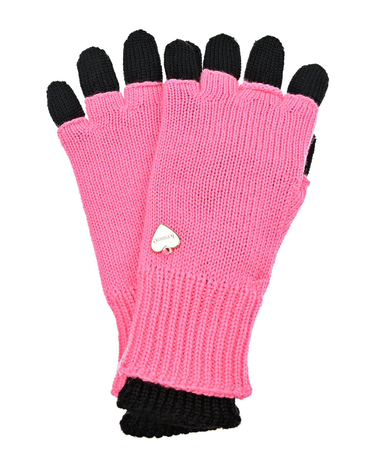 Черно-розовые перчатки 2 в 1 Il Trenino детское