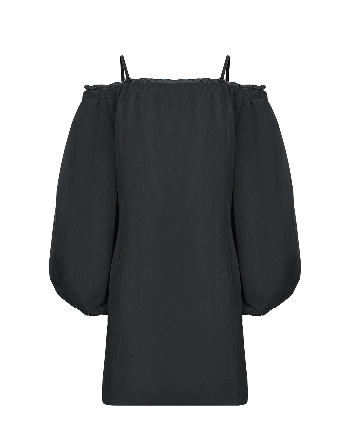 Черное платье с открытыми плечами Les Coyotes de Paris детское, размер 152, цвет черный - фото 1